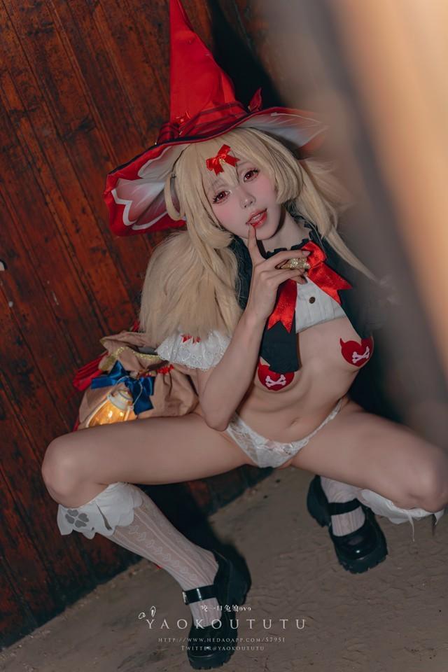 咬一口兔娘(yiko湿润兔) – 『琪花星烛·可莉』可莉炸鱼舞 [66P1V 1.38GB]